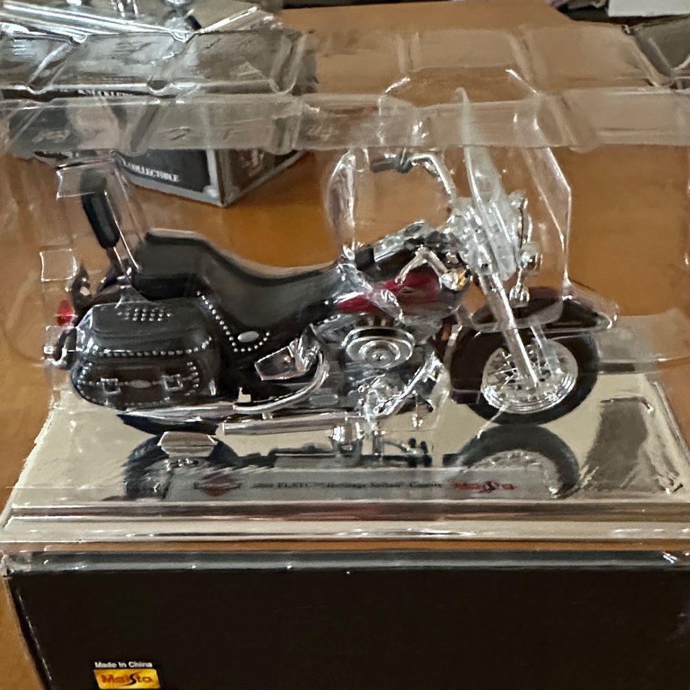 Classic Motorcycle Model - Black and Silver